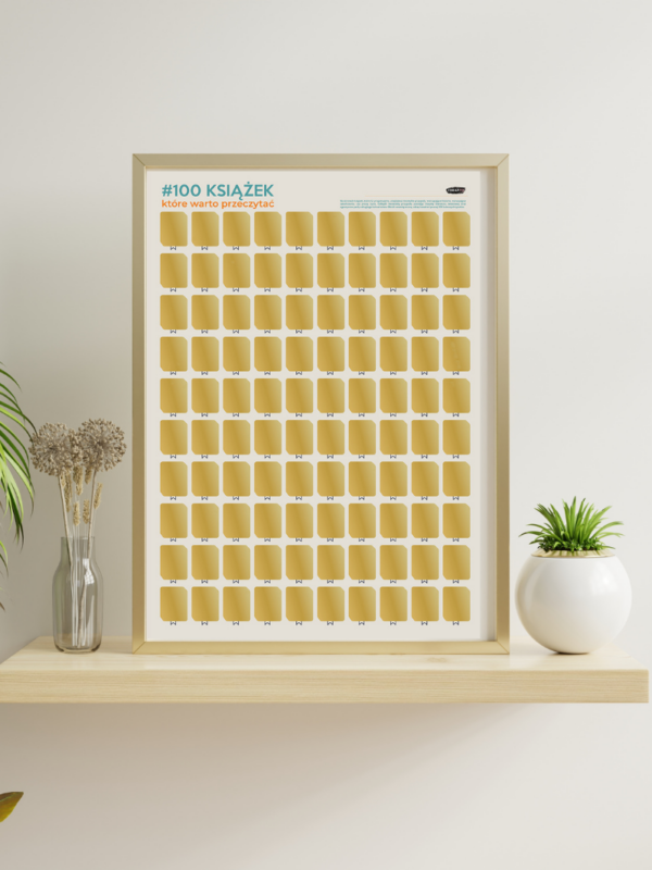 plakat do zdrapywania idealny na prezent dla fana czytania i książek