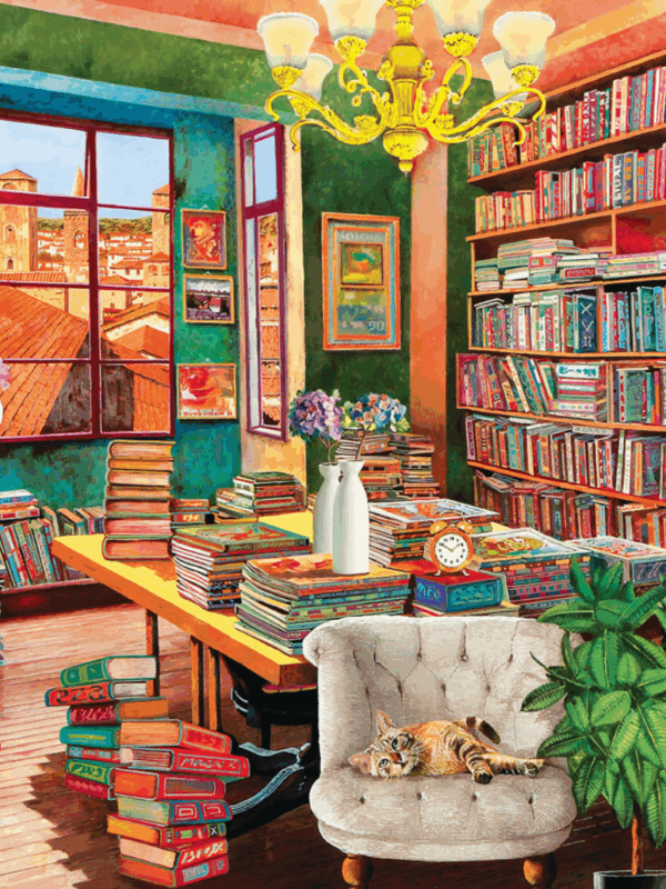fragment z puzzli old library eurographics 1000 elementów