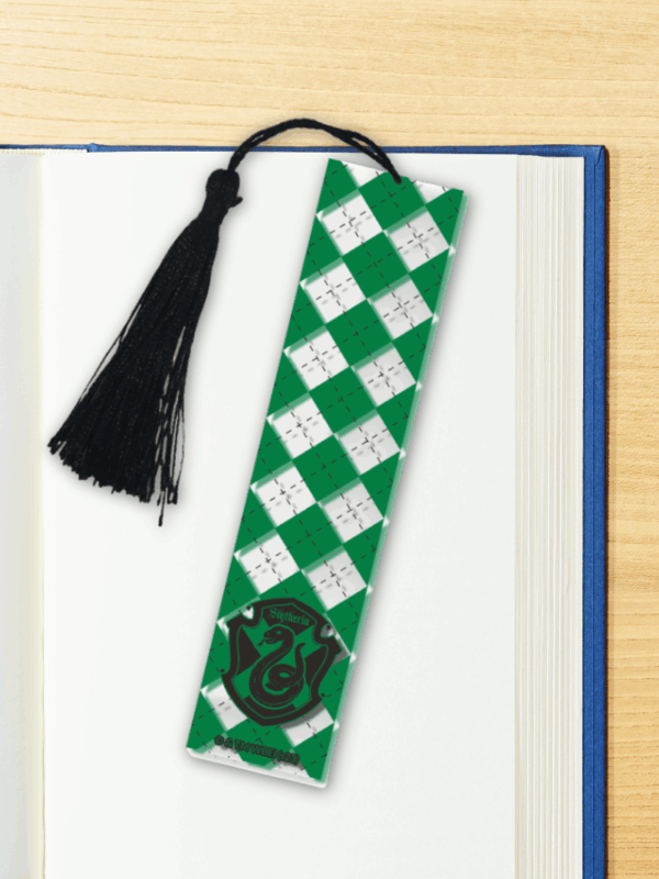 zakładka dla fana HP i Slytherin z frędzlem zielona