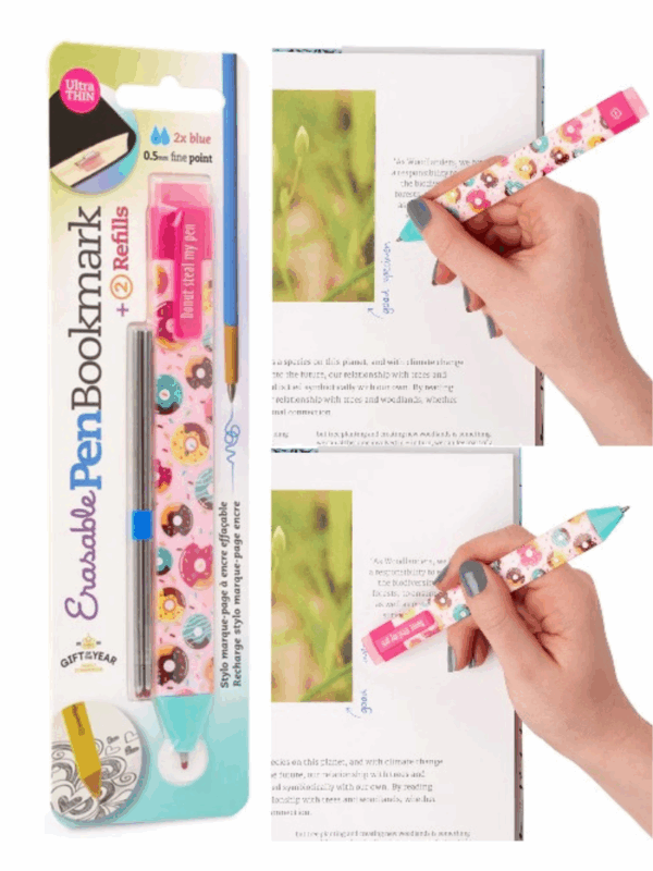 zakładka do książki długopis zmazywalny z wkładami