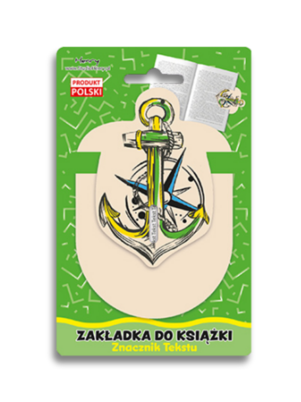 znacznik z motywem pordóżnicznym z kotwicą