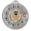 znaczniki do książki numerowane retro telefon