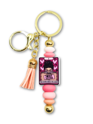 romance reader breloczek bag charm dla miłośniczek czytania romansów, zawieszka na torebkę lub plecak