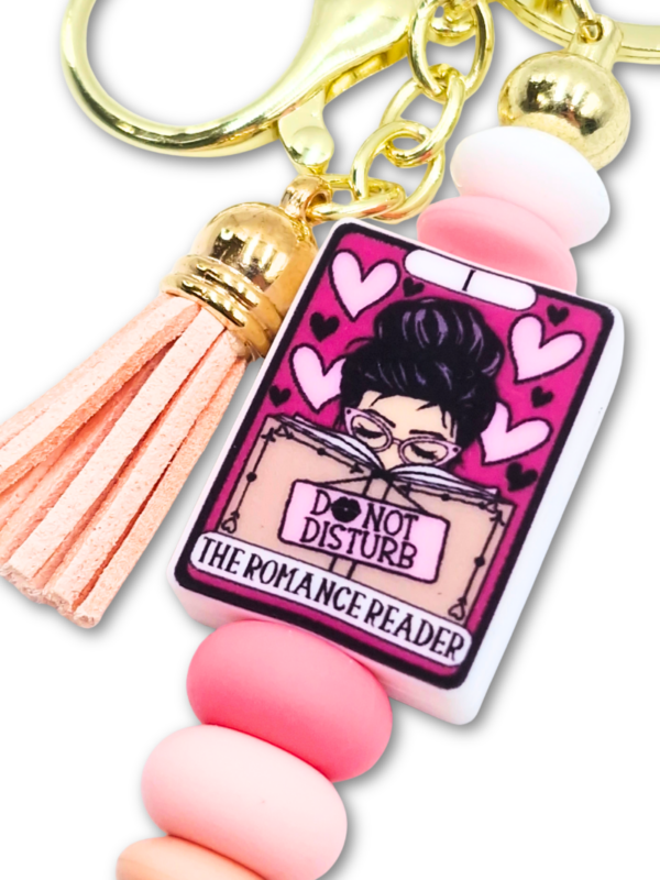 bag charm zawieszka na torebkę breloczek dla książkary różowy złoty dla czytelniczek romansów