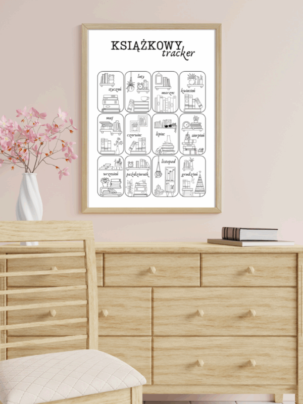 plakat do śledzenia ile książek przeczytałaś w roku