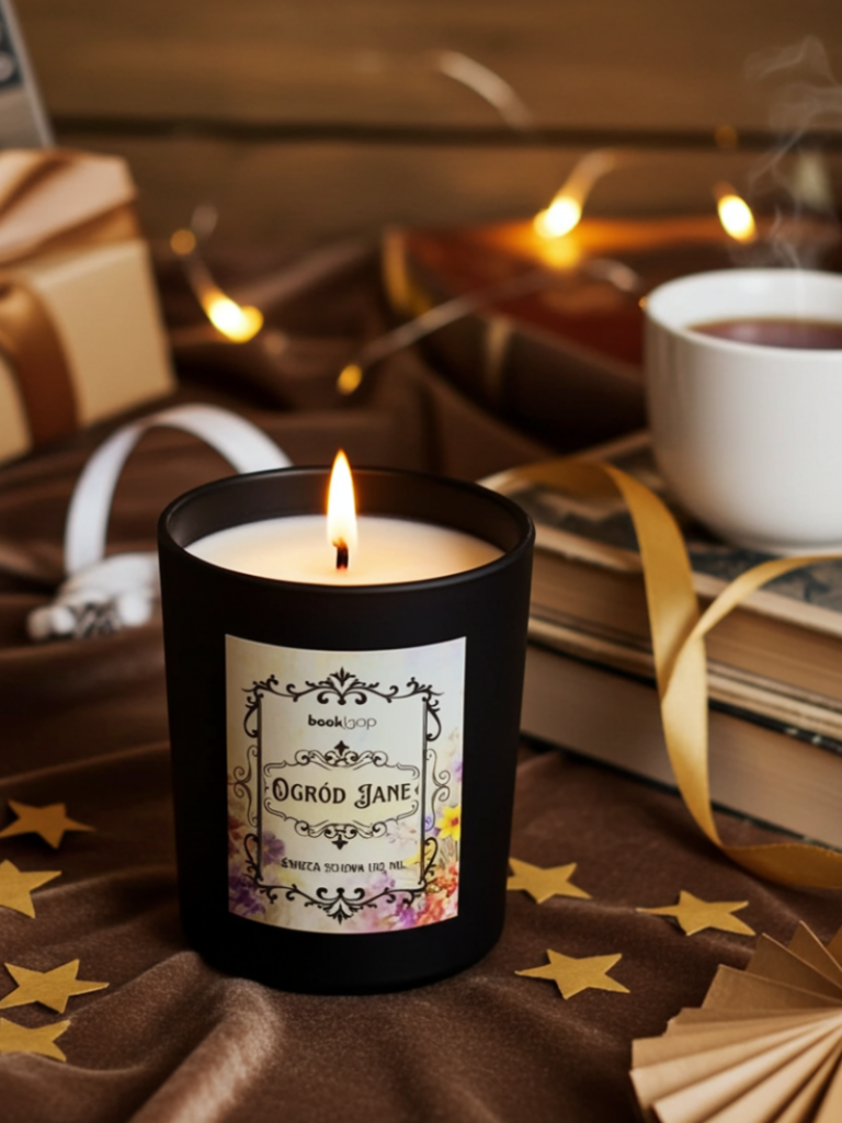 świeca sojowa dla miłośniczek książek romantycznych dla czytelniczek klasyki, prezent dla eleganckiej mamy lub babci która lubi czytać książki