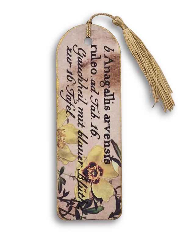 Zakładka drewniana botaniczna z Anagallisem