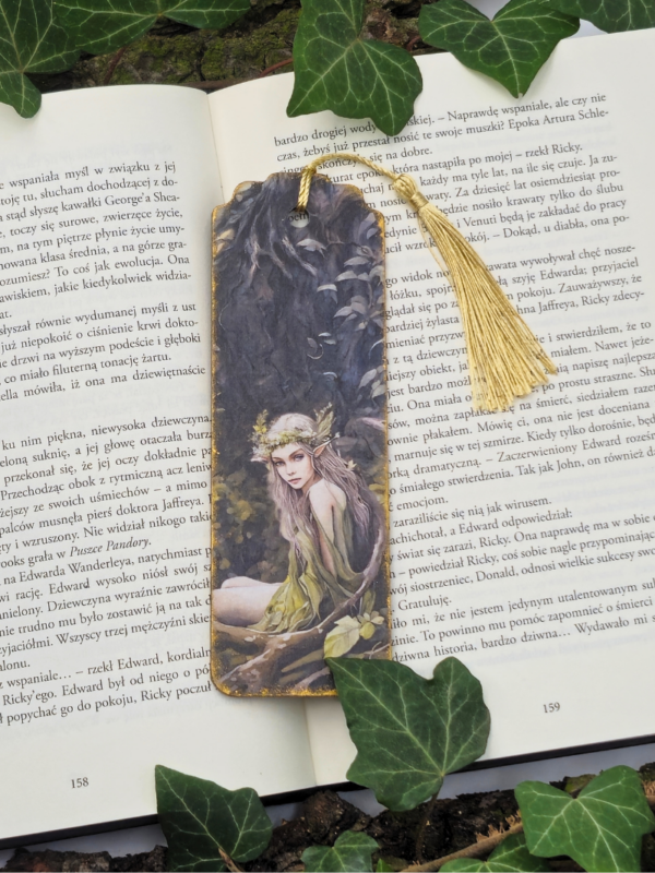 leśna nimfa - zakładka do książki unikatowa handmade