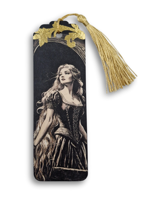 zakładka z motywem roszpunki z baśni braci grimm