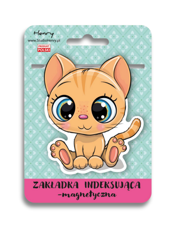 zakładka_magnetyczna_rudykot_03 zakładka indeksująca rudy kot słodki magnetyczna