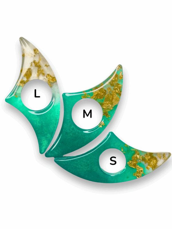 turkusowe uchwyty do książki na kciuk z żywicy epoksydowej