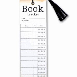 zakładka booktracker do zapisywania przeczytanych książek i ich oceny