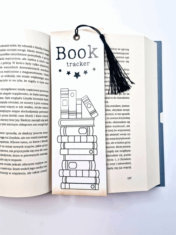 zakładka Booktracker w klimacie vintage idealny prezent dla fana czytania i książek