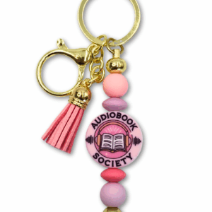 breloczek dla miłośników słuchania audiobooków różowy gadżet na prezent