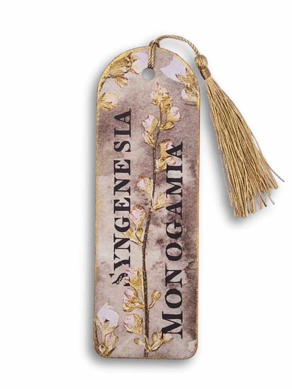 zakładka drewniana botaniczna w stylu vintage