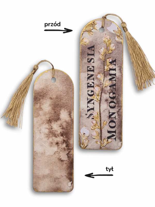 zakładka jak ze starego zielnika rękodzieło w stylu vintage