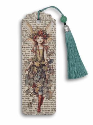 zakładka drewniana z chwostem ręcznie wykonana z wizerunkiem wiły nimfy słowiańskiej