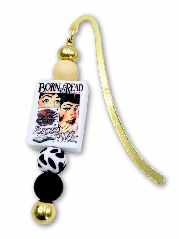 dla lubiących czytać zakładka metalowa do książki z koralikami