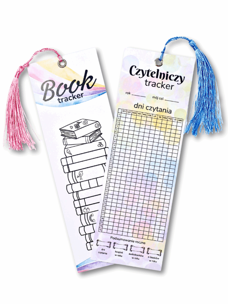 zestaw zakładek dla miłośniczek czytania kolorowe book trackery do zaznaczania postępów w czytaniu i zapisywaniu przeczytanych książek