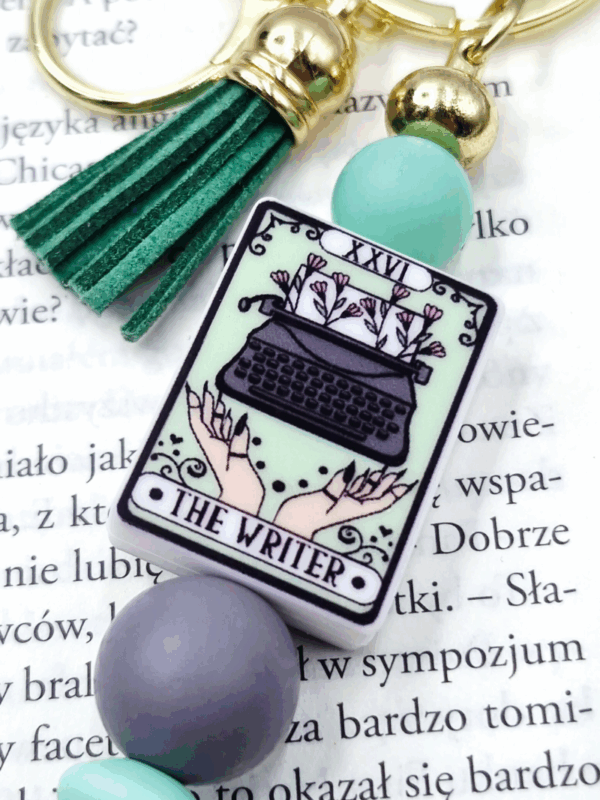 karta tarota the writer breloczek na prezent dla pisarki lub pisarza