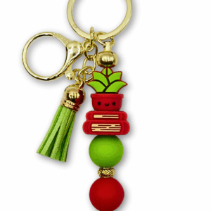 breloczek dla miłośników roślin i książek kolorowy i wesoły breloczek na prezent