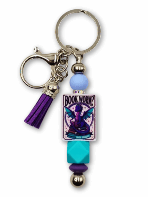 Breloczek_mól_książkowy_ze_smokiem_01 breloczek dla mola książkowego book dragon prezent dla fana literatury fantasy