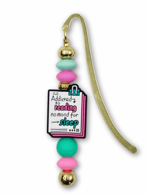 zakładka do książki metalowa na prezent dla nocnych marków z zabawnym tekstem idealna dla miłośnika czytania po nocy