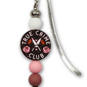 zakładka do książki metalowa na prezent dla fanów kryminałów i powieści true crime