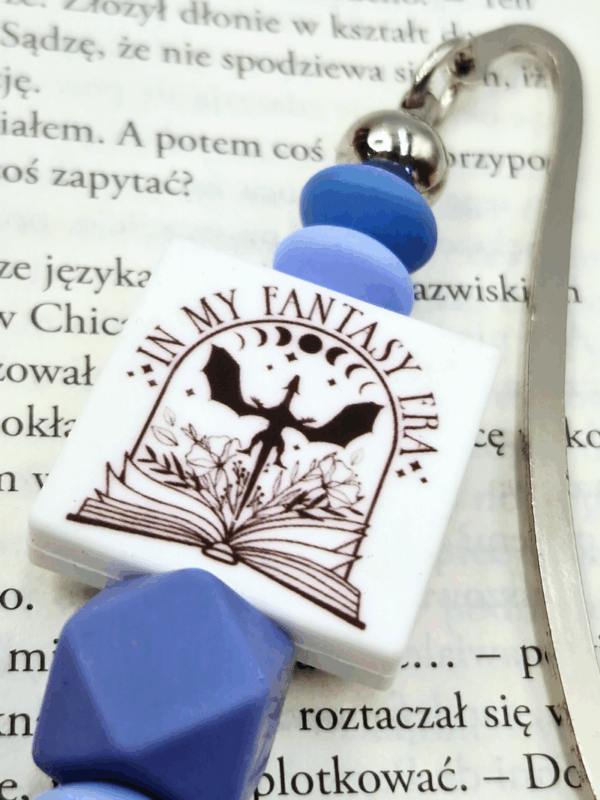 zakładka niebieska dla miłośników książek i smoków