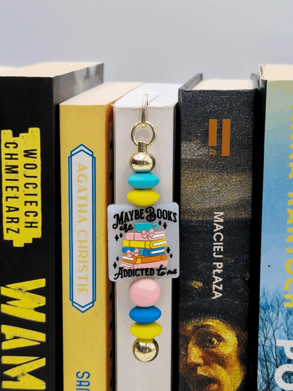 biżuteria do książki - zakładka metalowa kolorowa na prezent dla miłośniczek czytania książek