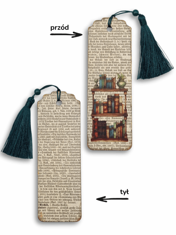 zakładka handmade dla miłośniczki czytania i książek