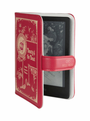 Piękna i Bestia czerwone etui na czytnik ebooków uniwersalne kindle kobo sony