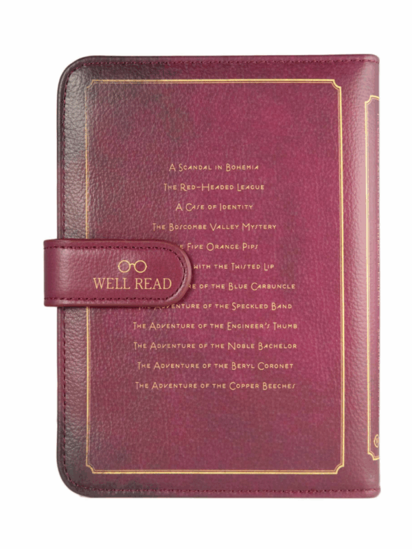 tylna część etui na czytnik ebooków z Sherlockiem Holmesem