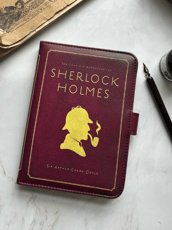 etui na czytnik ebooków w klimacie dark academy vintage brązowa skóra ekologiczna