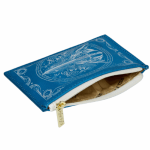 niewielki cienki portfel do małej torebki lub kieszeni z motywem książek fantasy smoki dragon