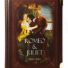 Torebka w kształcie książki z motywem Romeo i Julia z ekologicznej skóry