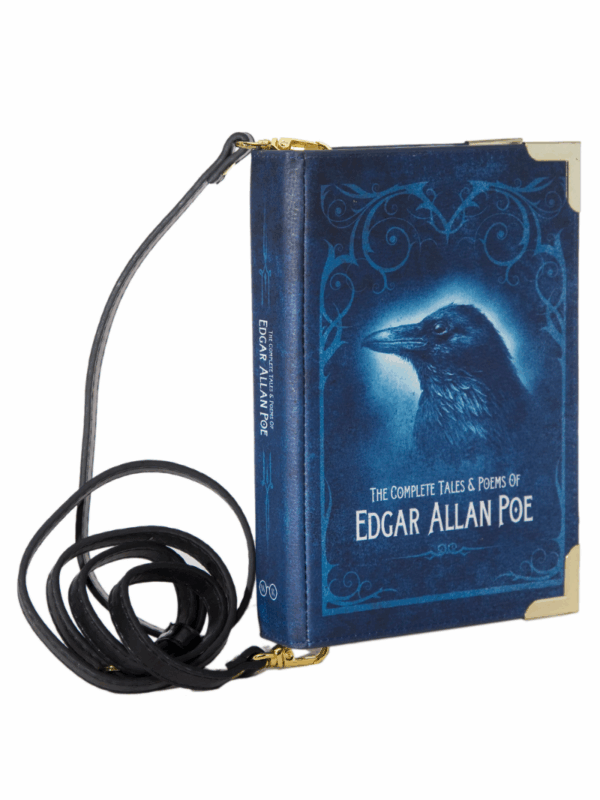 torebka w kształcie książki dla miłośniczek literatury gothic i dark academy okładka książka edgar allan poe