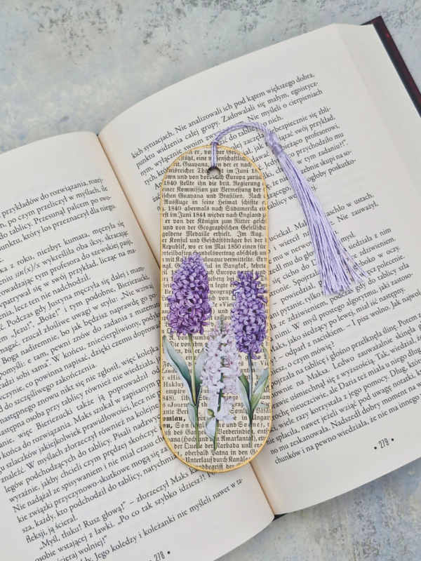 zakładka z hiacyntami fioletowa botaniczna