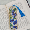 zakładka do książki handmade z motywem borówki