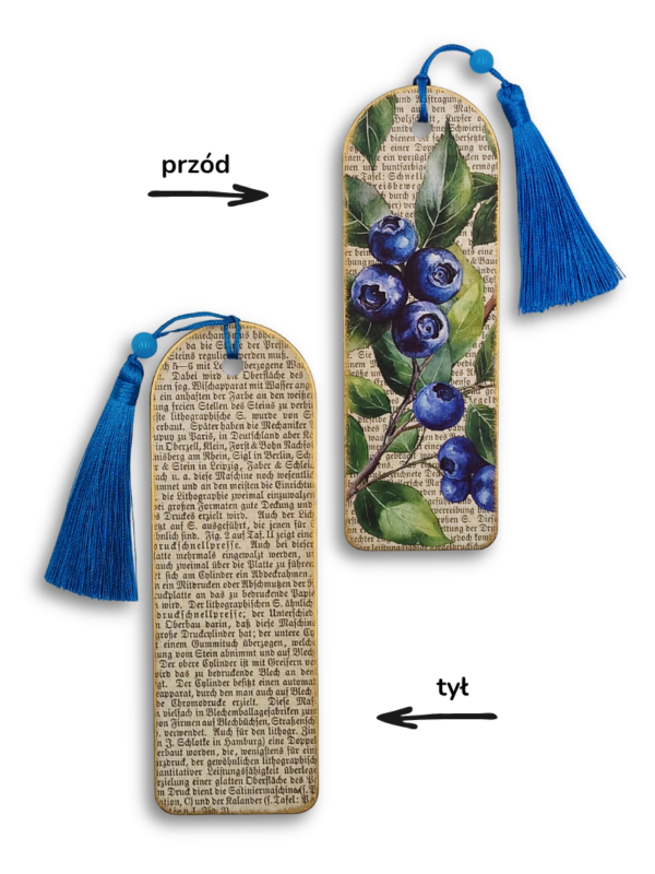 zakładka handmade niebieska borówka amerykańska