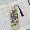 zakładka do książki z motywem jeżyny botaniczne vintage