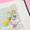 breloczek_just_a_girl_who_loves_books_02 breloczek z napisem just a girl who loves books - bag charm breloczek do kluczy dla książkary