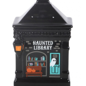 kominek zapachowy nawiedzona biblioteka z pokrywką halloween