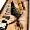 zestaw_do_kaligrafii_steampunk_02 zestaw do kaligrafii z gęsim piórem czarne steampunk