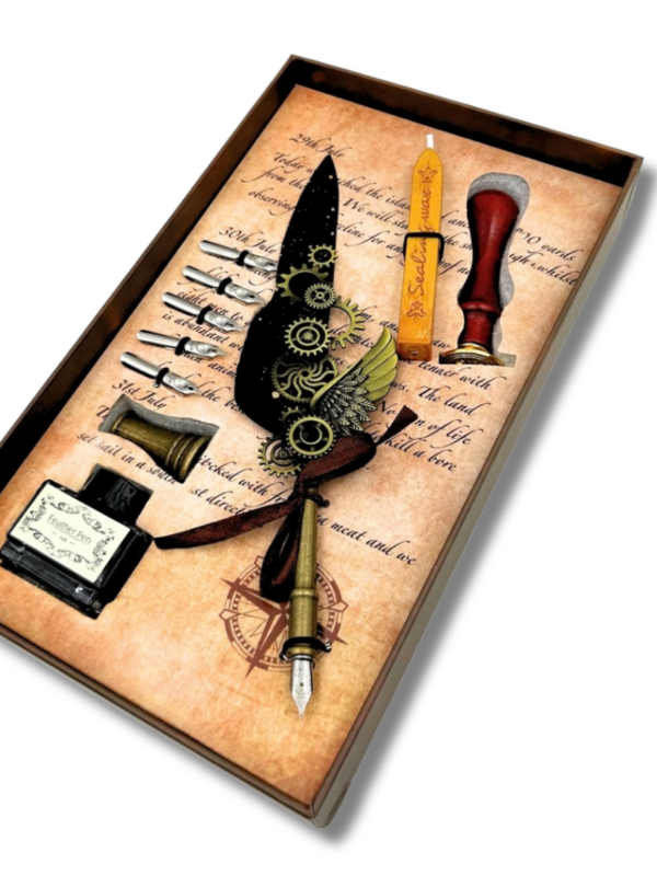 zestaw_do_kaligrafii_steampunk_09 zestaw do pisania listów i kaligrafii